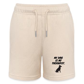 My Dog is my Therapist Dog Lover Dog lover Idea - Stanley/Stella MINI BOLTER Organic Teen Jogging Shorts - soft Ecru - Front