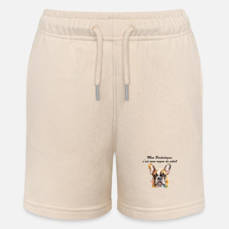 Bouledogue rayon de soleil - Short bio MINI BOLTER Stanley/Stella Ado - écru doux