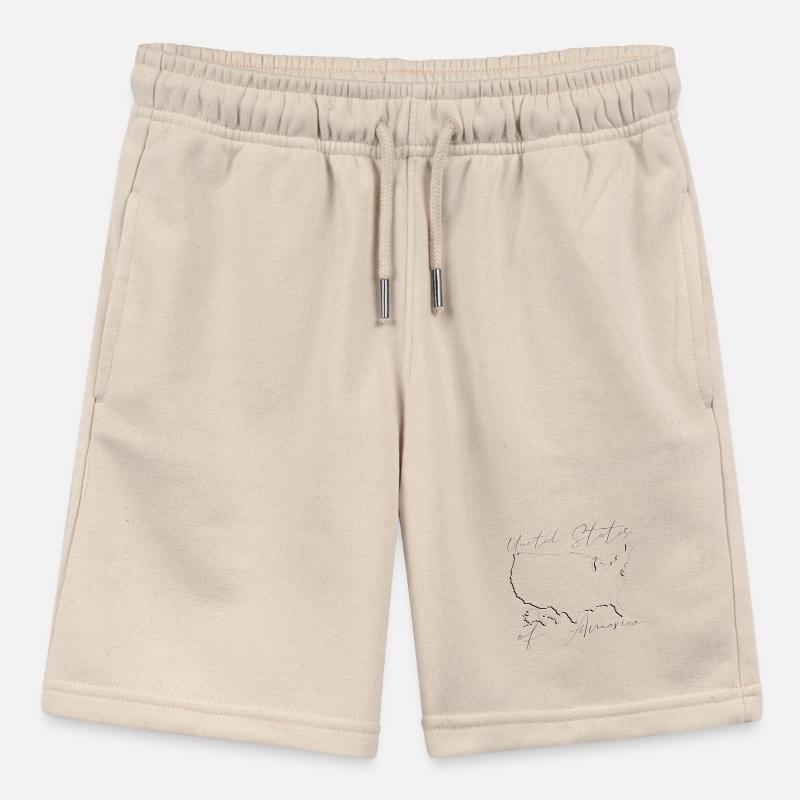 United States | Map | Shadow Script Stanley/Stella MINI BOLTER Organic Teen Jogging Shorts