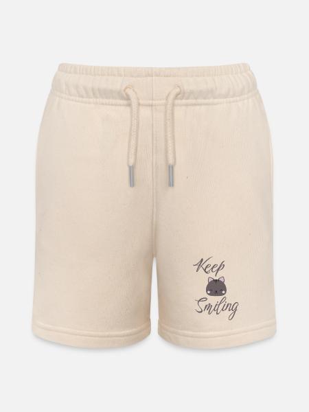 Keep smiling cute cat - Stanley/Stella Teenager Bio-Joggingshorts MINI BOLTER - Natur