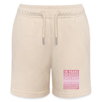 15 years legendary - Anniversary - Company - Anniversary - Stanley/Stella MINI BOLTER Organic Teen Jogging Shorts - soft Ecru - Front