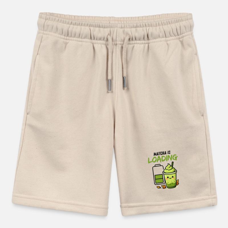 Loading Screen Green Smoothie Matcha Viral Stanley/Stella MINI BOLTER Organic Teen Jogging Shorts