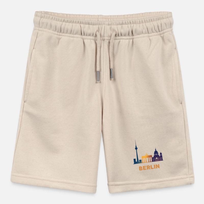 Berlin Skyline Gradient Stanley/Stella MINI BOLTER Organic Teen Jogging Shorts
