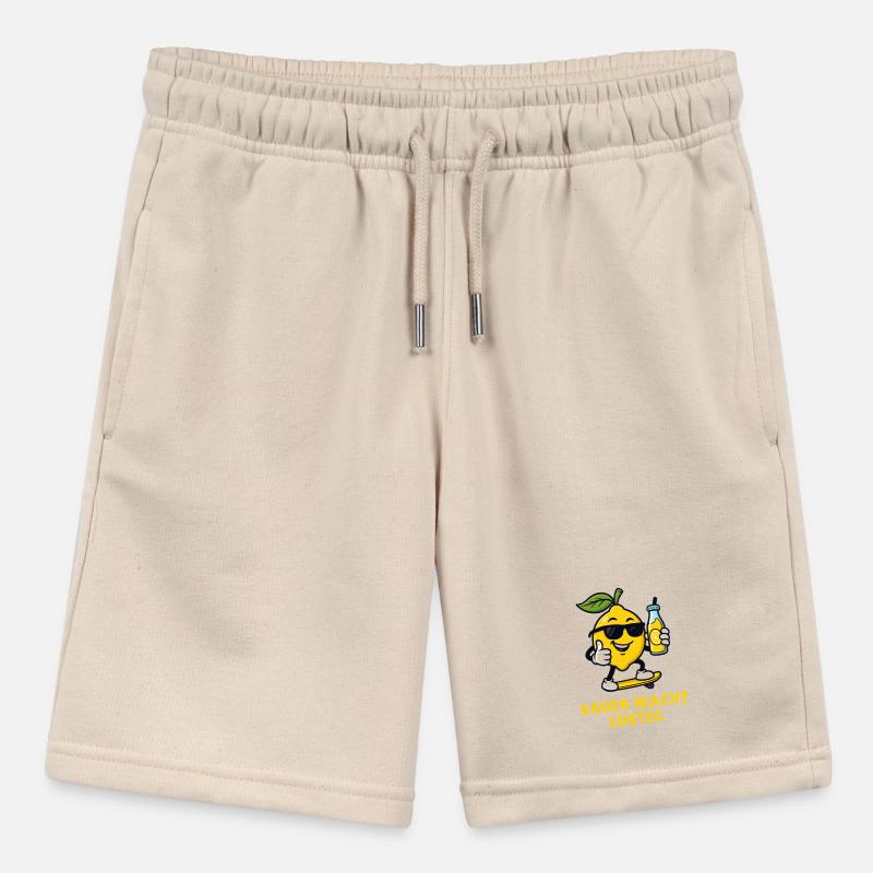 Sour Makes Funny Lemon Fruit Illustrations Stanley/Stella MINI BOLTER Organic Teen Jogging Shorts
