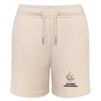 Garlic Lady - Confident Caricature - Stanley/Stella MINI BOLTER Organic Teen Jogging Shorts - soft Ecru - Front
