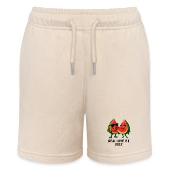 Juicy Love Melons Duo - Stanley/Stella MINI BOLTER Organic Teen Jogging Shorts - soft Ecru - Front