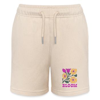 Blumen Pop Neon Pink - Stanley/Stella Teenager Bio-Joggingshorts MINI BOLTER - Natur - Vorne