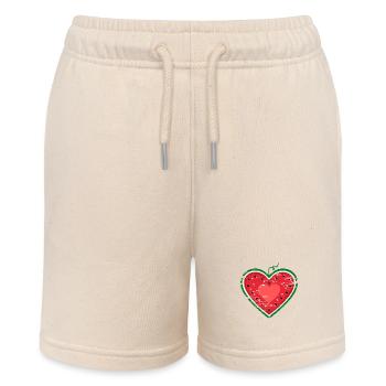 Coeur design pastèque utilisé - Short bio MINI BOLTER Stanley/Stella Ado - écru doux - Devant