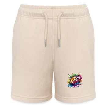 American Football for Sports Fans & Football Players - Stanley/Stella MINI BOLTER Organic Teen Jogging Shorts - soft Ecru - Front