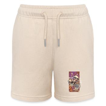 Schwalbe (Outline) // Illustration - Stanley/Stella Teenager Bio-Joggingshorts MINI BOLTER - Natur - Vorne