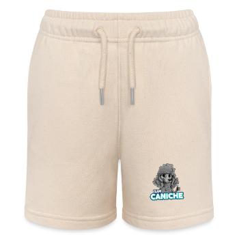 Poodle - Grey - Stanley/Stella MINI BOLTER Organic Teen Jogging Shorts - soft Ecru - Front