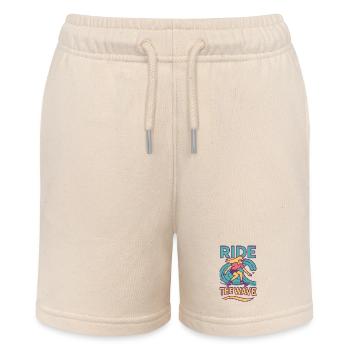 Surfen & Scrollen Thema T-Shirt - Stanley/Stella Teenager Bio-Joggingshorts MINI BOLTER - Natur - Vorne