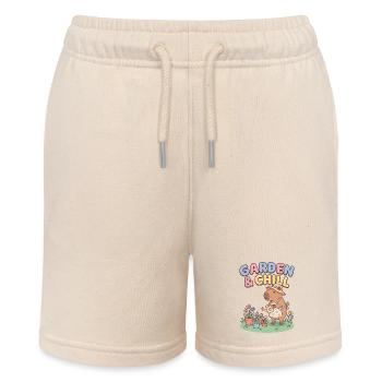 Garden & Chill Capybara Illustration - Stanley/Stella MINI BOLTER Organic Teen Jogging Shorts - soft Ecru - Front