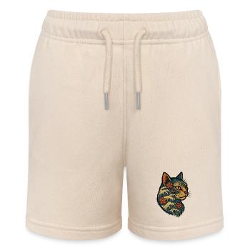 Japanische Katze Kanagawa winkt Sakura - Stanley/Stella Teenager Bio-Joggingshorts MINI BOLTER - Natur - Vorne