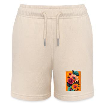 Vibrant Blooms Tee - Design floral abstrait - Short bio MINI BOLTER Stanley/Stella Ado - écru doux - Devant
