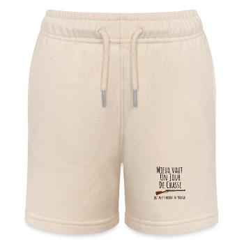 Jagdgeschenk - Lustige Nachricht für Jäger - Stanley/Stella Teenager Bio-Joggingshorts MINI BOLTER - Natur - Vorne