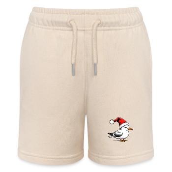 Mouette de Noël avec chapeau - Short bio MINI BOLTER Stanley/Stella Ado - écru doux - Devant