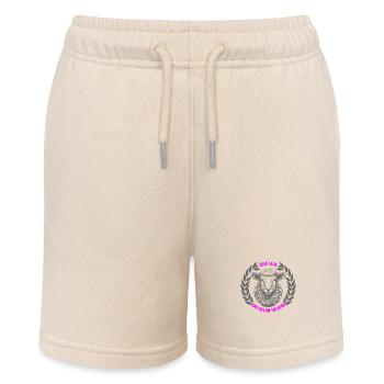 Schaf bleib ruhig und folge der Herde - Stanley/Stella Teenager Bio-Joggingshorts MINI BOLTER - Natur - Vorne