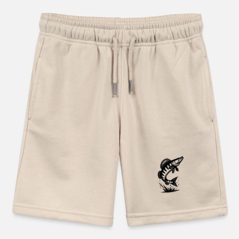 Big Jumping Zander Fish Stanley/Stella MINI BOLTER Organic Teen Jogging Shorts