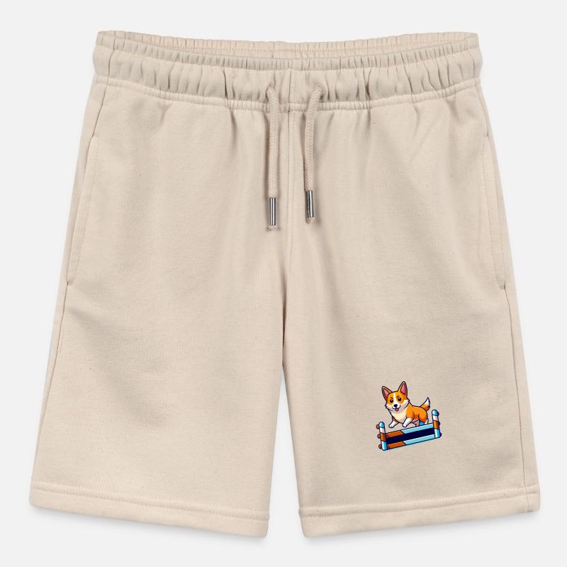Determined Corgi Agility Course Art Stanley/Stella MINI BOLTER Organic Teen Jogging Shorts
