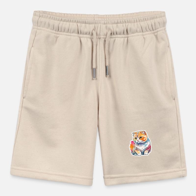 Scottish Fold Scottish Fold-Eared Cat Stanley/Stella MINI BOLTER Organic Teen Jogging Shorts
