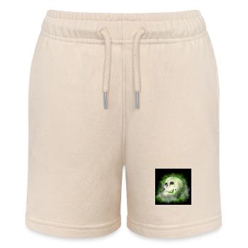 Skull - Stanley/Stella MINI BOLTER Organic Teen Jogging Shorts - soft Ecru - Front