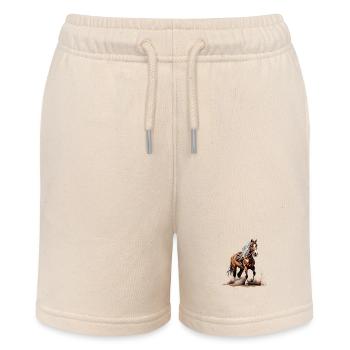 Ein Cowboypferd - Stanley/Stella Teenager Bio-Joggingshorts MINI BOLTER - Natur - Vorne