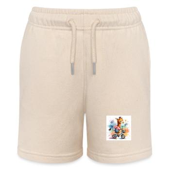 Bike tour - Stanley/Stella MINI BOLTER Organic Teen Jogging Shorts - soft Ecru - Front