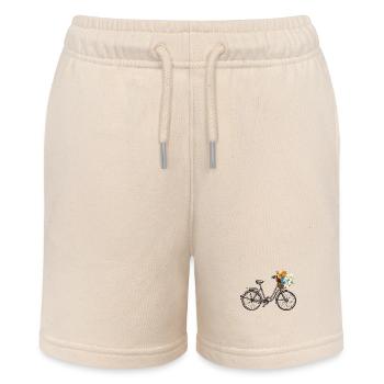 Vélo vintage avec panier de fleurs - Short bio MINI BOLTER Stanley/Stella Ado - écru doux - Devant