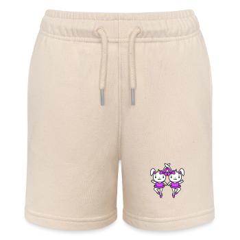 2 Hasen Ballerinas Tanzen Ballett Mädchen Frauen - Stanley/Stella Teenager Bio-Joggingshorts MINI BOLTER - Natur - Vorne