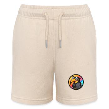 Toucan Bird Comic Cool - Stanley/Stella MINI BOLTER Organic Teen Jogging Shorts - soft Ecru - Front