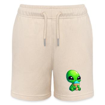 alien grün außerirdischer eis softeis blaues eis - Stanley/Stella Teenager Bio-Joggingshorts MINI BOLTER - Natur - Vorne