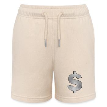 Dollarzeichen Silber - Stanley/Stella Teenager Bio-Joggingshorts MINI BOLTER - Natur - Vorne