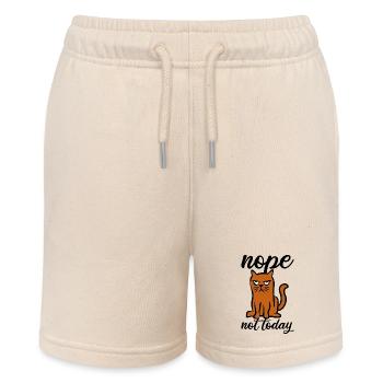 Nope Not Today - Cat - Bad Mood - Stanley/Stella MINI BOLTER Organic Teen Jogging Shorts - soft Ecru - Front