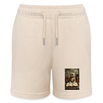 singing cat - Stanley/Stella MINI BOLTER Organic Teen Jogging Shorts - soft Ecru - Front