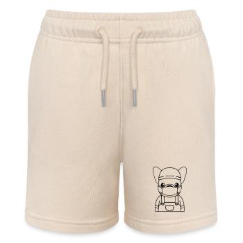Frenchie Arzt Pflege Maske - Stanley/Stella Teenager Bio-Joggingshorts MINI BOLTER - Natur - Vorne