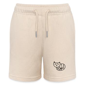 Snoozing Kitty (Tiger) - Stanley/Stella MINI BOLTER Organic Teen Jogging Shorts - soft Ecru - Front