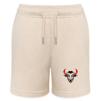 Bull Head Taurus - Stanley/Stella MINI BOLTER Organic Teen Jogging Shorts - soft Ecru - Front
