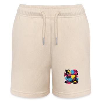 CarréRétro - Abstraction Pixelisée - Short bio MINI BOLTER Stanley/Stella Ado - écru doux - Devant