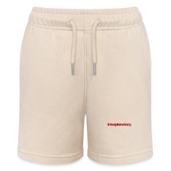 Interplanetary Red - Stanley/Stella MINI BOLTER Organic Teen Jogging Shorts - soft Ecru - Front