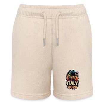 Italien 2024 Urlaub Spruch - Stanley/Stella Teenager Bio-Joggingshorts MINI BOLTER - Natur - Vorne