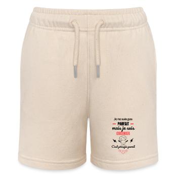 Not Perfect Cook Humor Kitchen Man Gift - Stanley/Stella MINI BOLTER Organic Teen Jogging Shorts - soft Ecru - Front