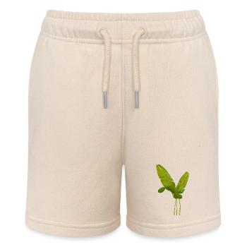 Banana leaves - Stanley/Stella MINI BOLTER Organic Teen Jogging Shorts - soft Ecru - Front
