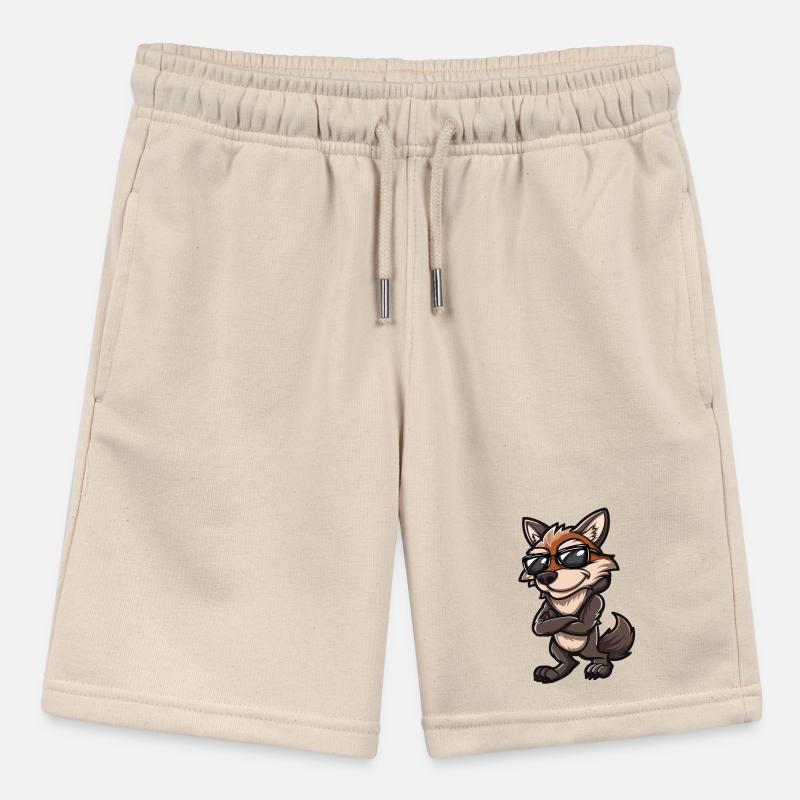 wolf animal Stanley/Stella MINI BOLTER Organic Teen Jogging Shorts