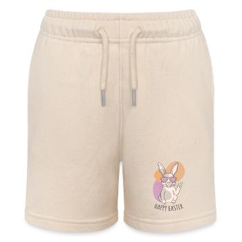 Happy Easter - Osterhase - Osterei - Geschenk - Stanley/Stella Teenager Bio-Joggingshorts MINI BOLTER - Natur - Vorne