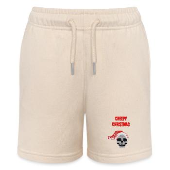 weihnachtshumor, creepy christmas - Stanley/Stella Teenager Bio-Joggingshorts MINI BOLTER - Natur - Vorne