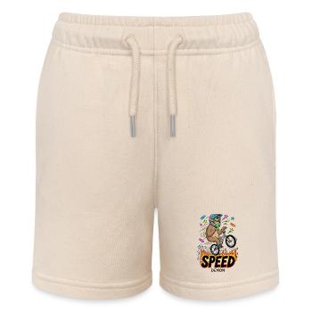 Speed Demon Sloth - Stanley/Stella MINI BOLTER Organic Teen Jogging Shorts - soft Ecru - Front