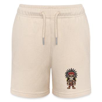 Apache Indianer Skelett - Stanley/Stella Teenager Bio-Joggingshorts MINI BOLTER - Natur - Vorne