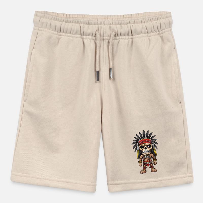 Apache Indianer Skelett Stanley/Stella Teenager Bio-Joggingshorts MINI BOLTER