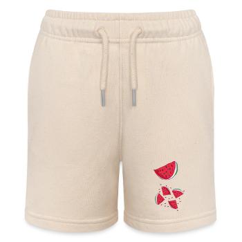 Watermelon - Stanley/Stella MINI BOLTER Organic Teen Jogging Shorts - soft Ecru - Front